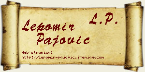 Lepomir Pajović vizit kartica